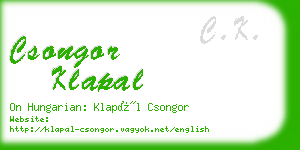 csongor klapal business card